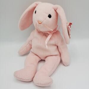 TY Beanie Baby Hoppity the Bunny Pink Rabbit Vintage 1996 Plush